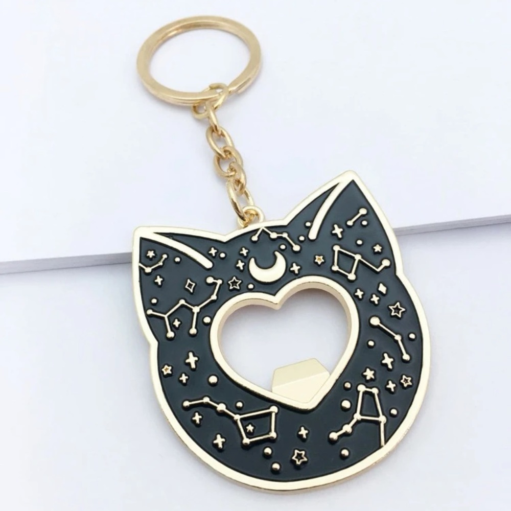 Constellation cat keychain
